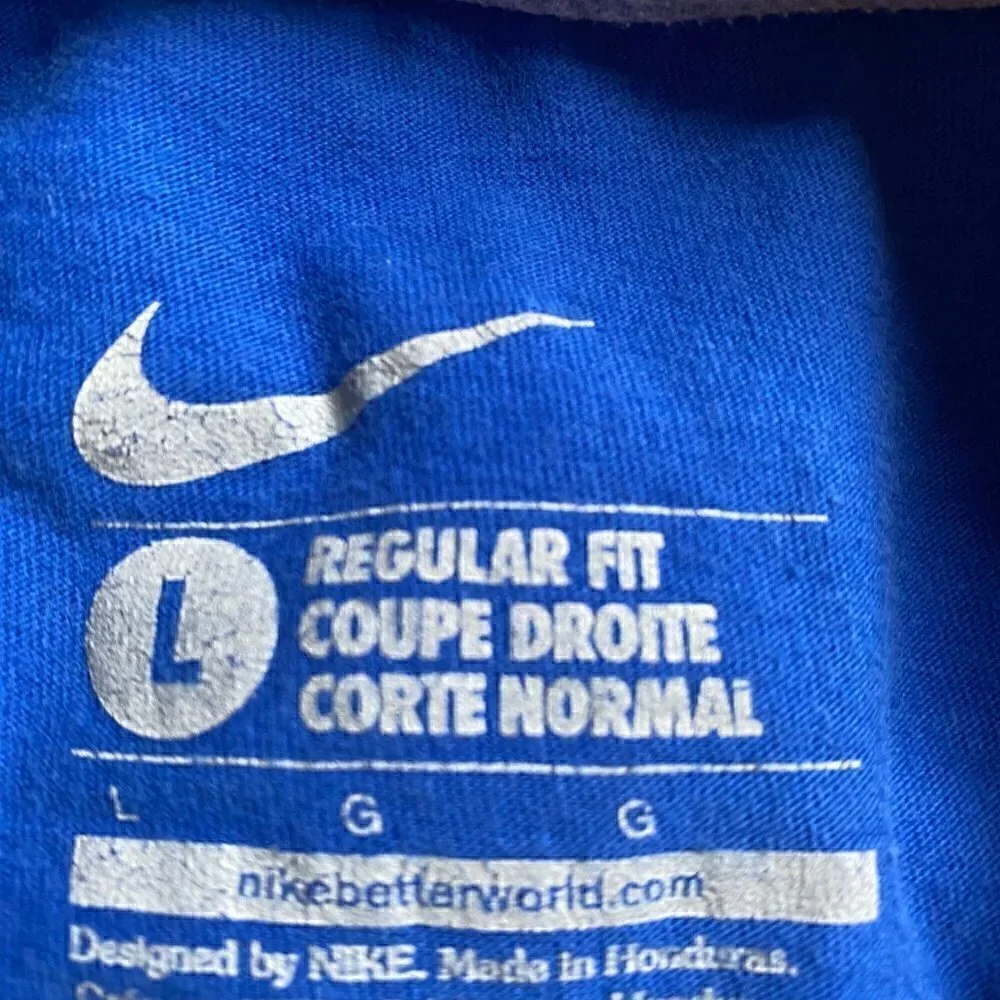 Chicago Cubs Nike Mens T-Shirt Baseball Graphic Team Blue Red Size Large
